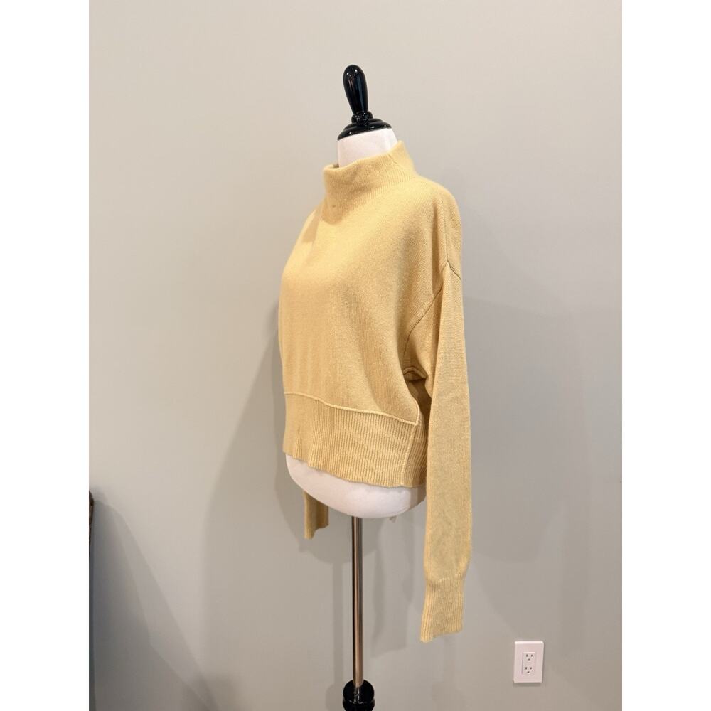 Anthropologie FFC Women’s Wool Cashmere Sweater XS Green Funnel Neck Pullover - Picture 4 of 9